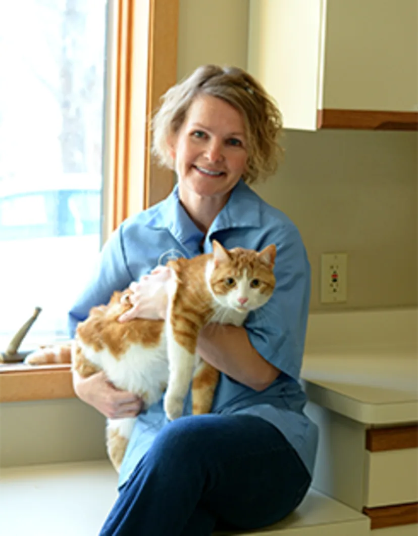 Dr. Sherry Aardsma holding cat