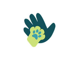Hand & Paw Print (Green+Teal)