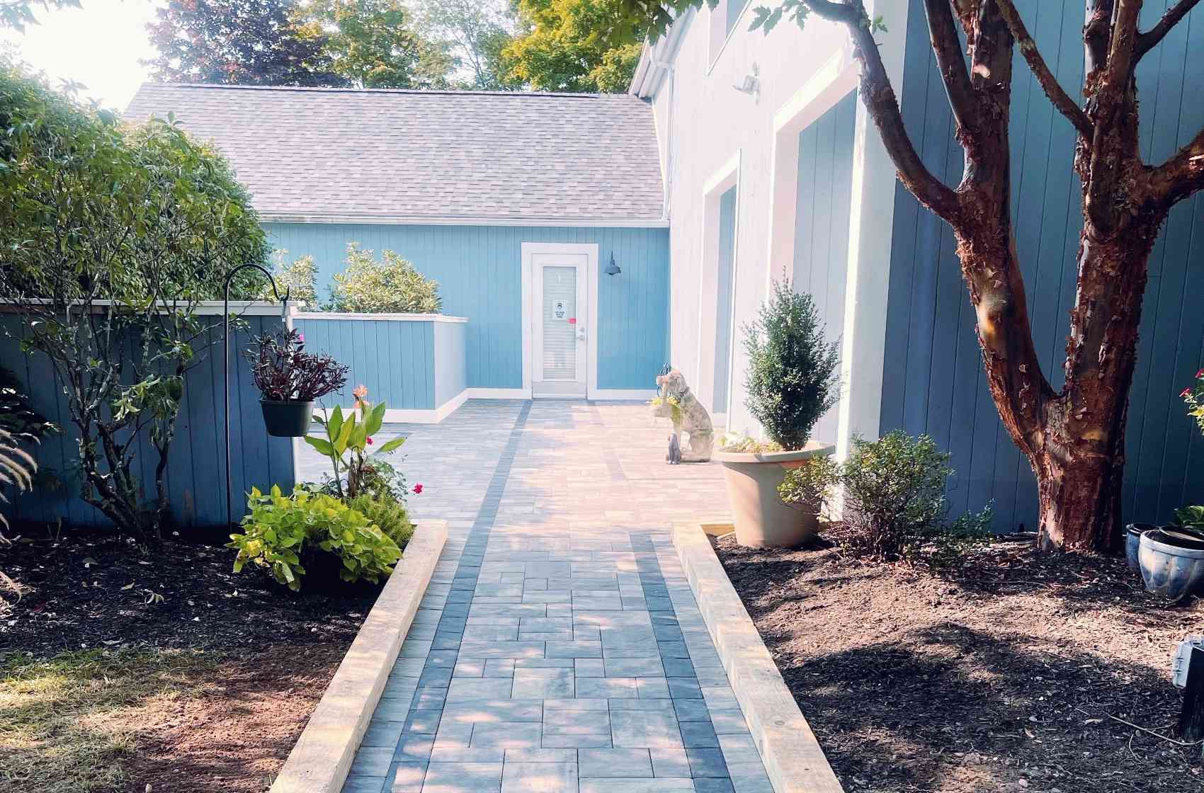 Outside Walkway to East Brook Animal Hospital