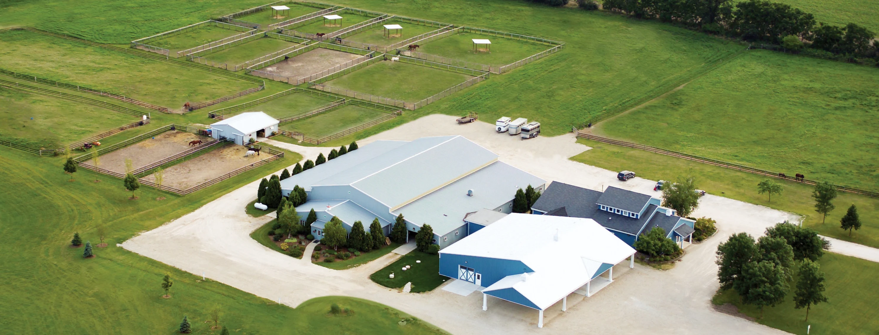 Outside view of the Wisconsin Equine Clinic facility