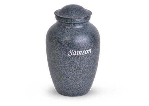 Blue Metal Urn