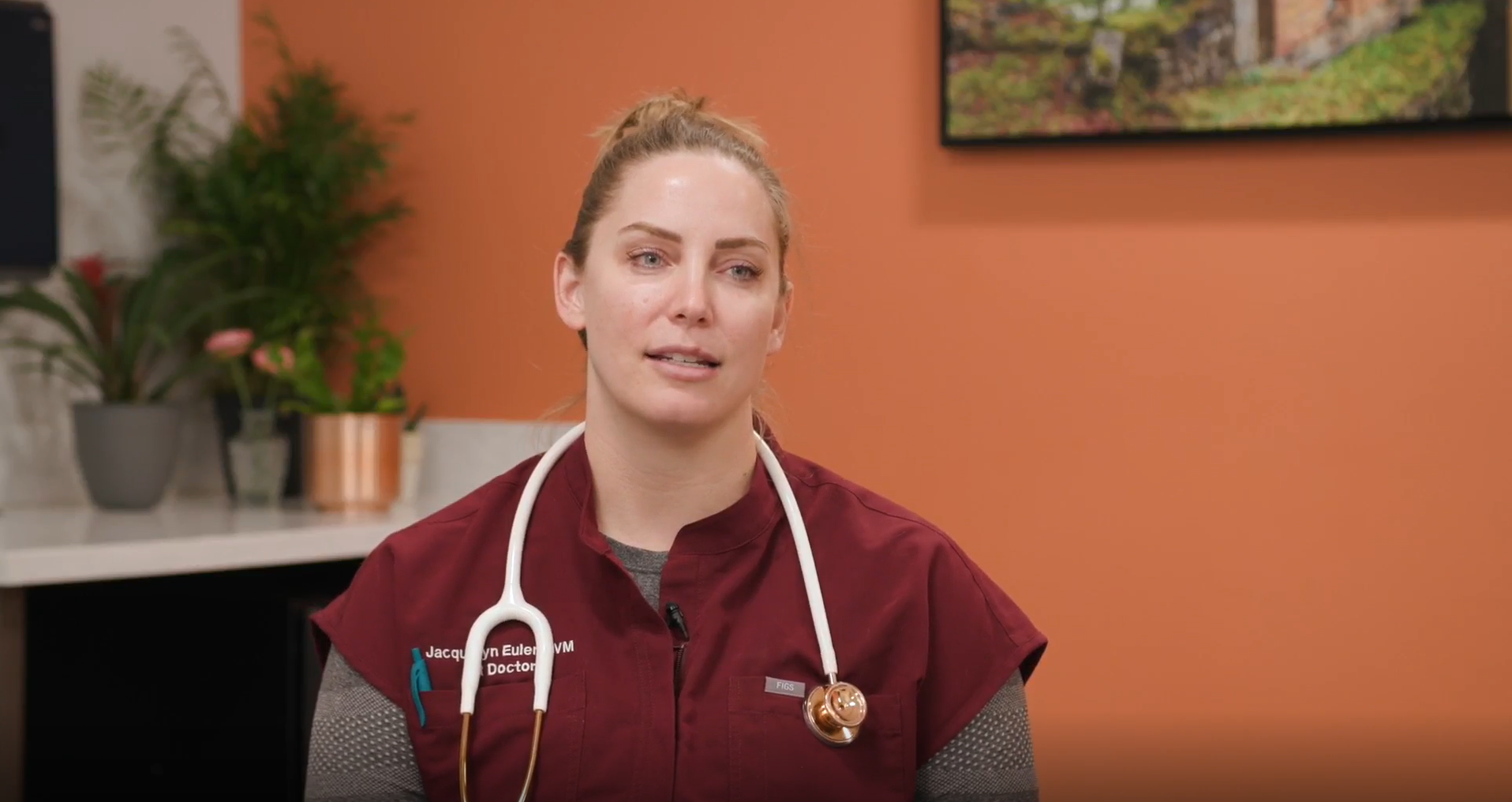 Staff member talking