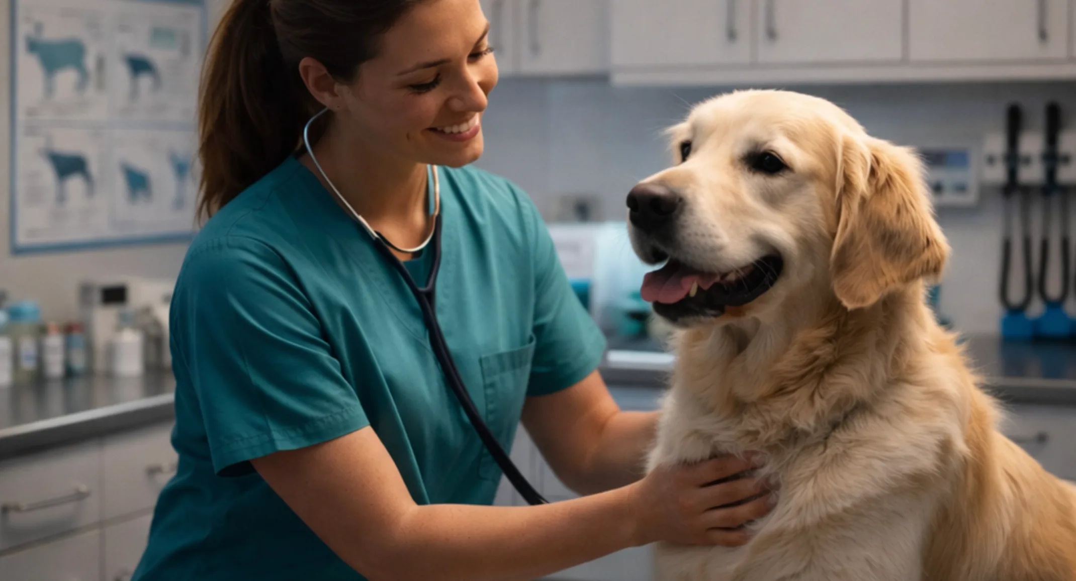 Veterinarian and Dog Veterinarian and Dog