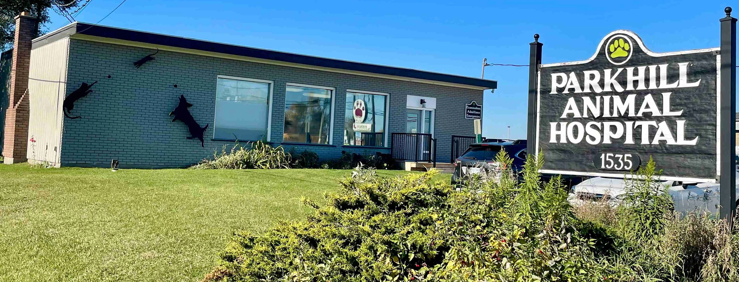Front of Parkhill Animal Hospital Front of Parkhill Animal Hospital