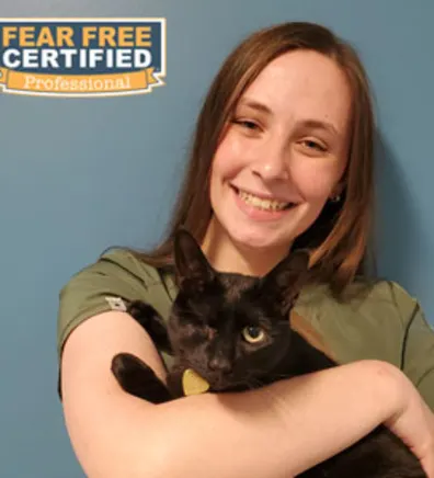 Erika holding a cat Erika holding a cat