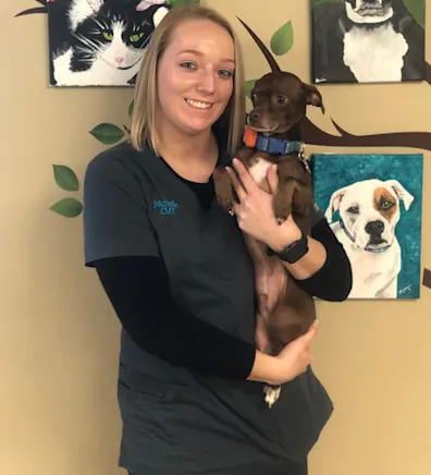 Michelle with a small horse Michelle with a small horse