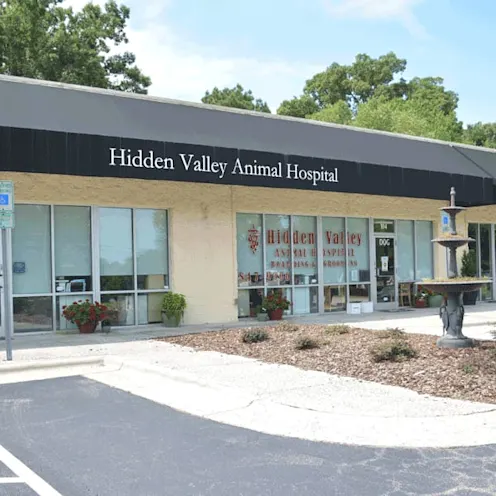front entrance of Hidden Valley Animal Hospital front entrance of Hidden Valley Animal Hospital