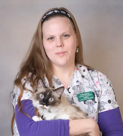 Janeé holding cat Janeé holding cat