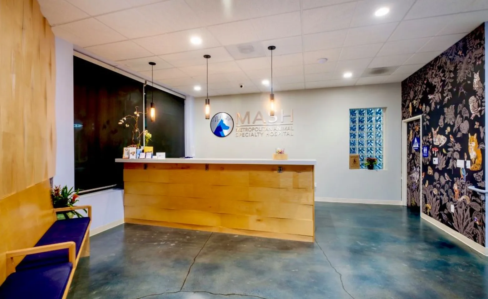 Reception desk inside MASH