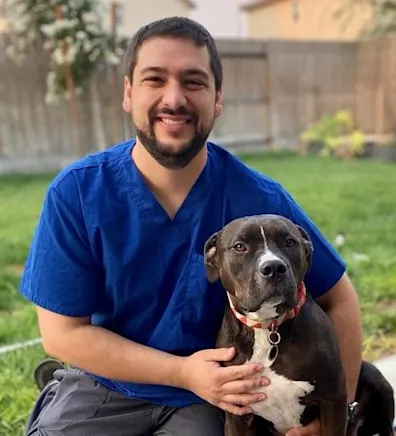 Alec with dog Alec with dog