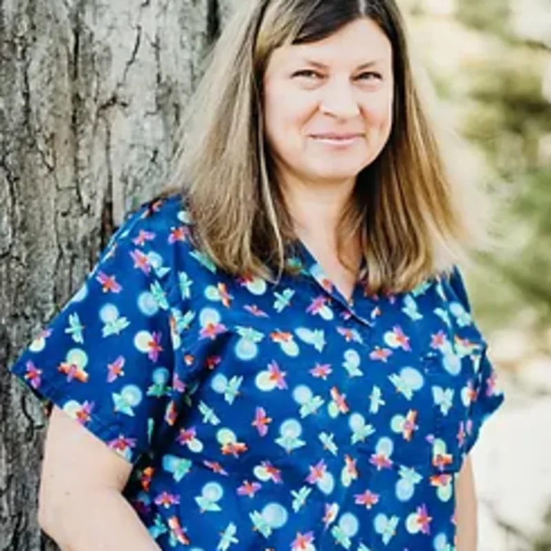 Deb Cook in front of a tree Deb Cook in front of a tree
