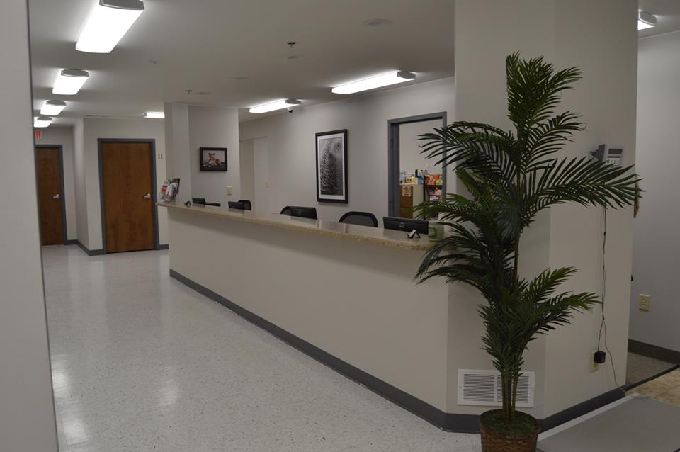 Receptionist Desk at Parkersburg Veterinary Hospital