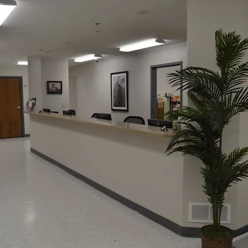 Receptionist Desk at Parkersburg Veterinary Hospital Receptionist Desk at Parkersburg Veterinary Hospital
