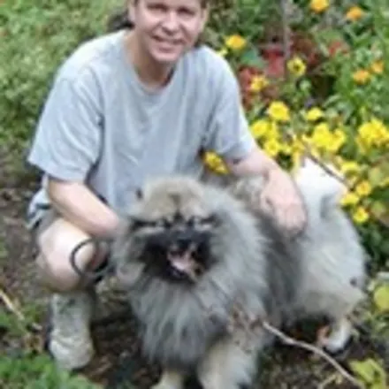 Dr. Tom Dickey with dog