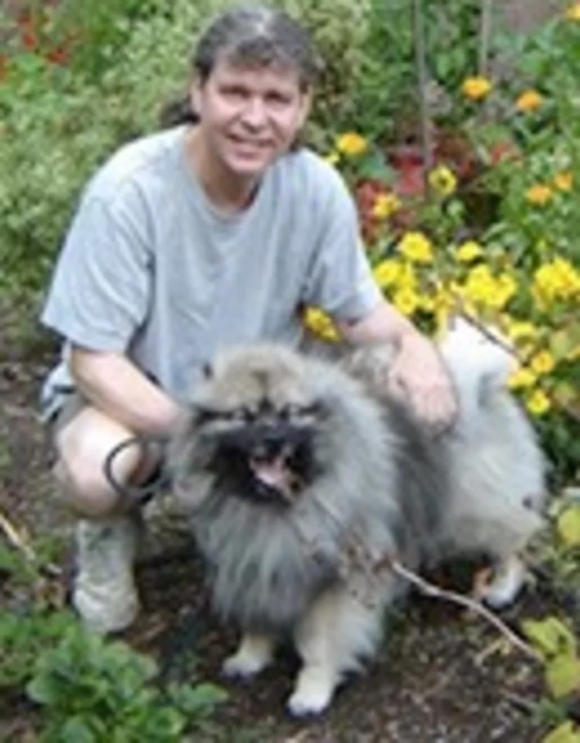 Dr. Tom Dickey with dog