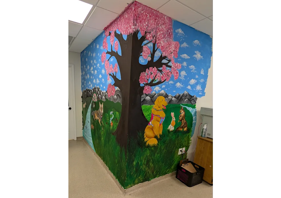 Mural inside hospital