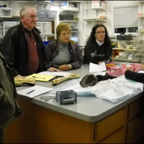 Clients learning about equine hoof care Clients learning about equine hoof care