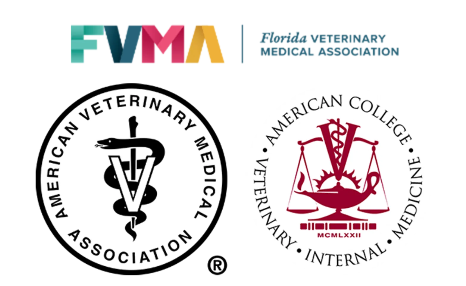FVMA, ACVIM, and AVMA memberships