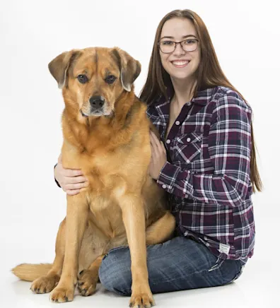 Allison with dog Allison with dog
