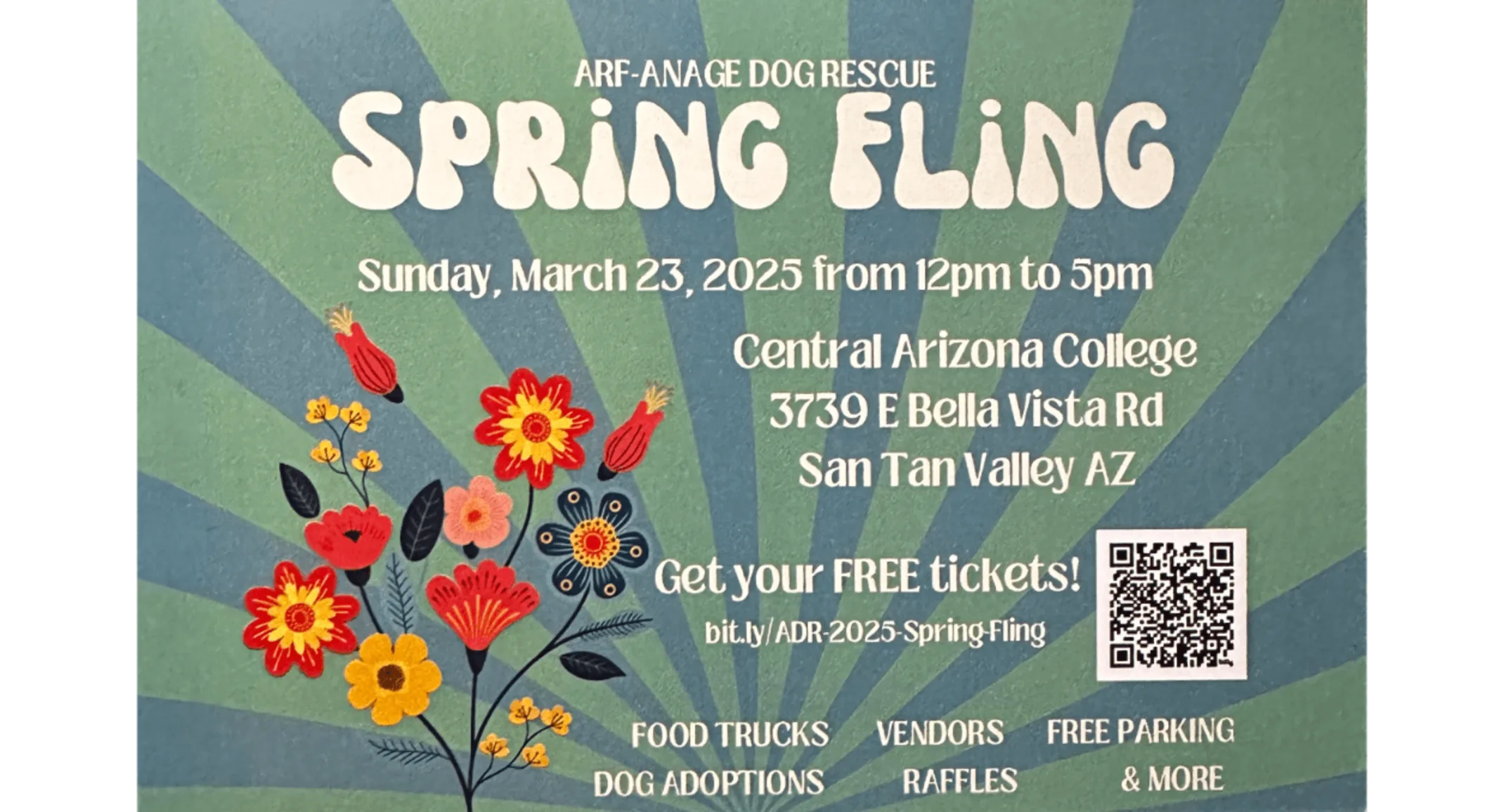 ARF-anage Dog Rescue Spring Fling Flyer ARF-anage Dog Rescue Spring Fling Flyer