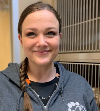 Photo of Veterinary Assistant Jessie. Photo of Veterinary Assistant Jessie.