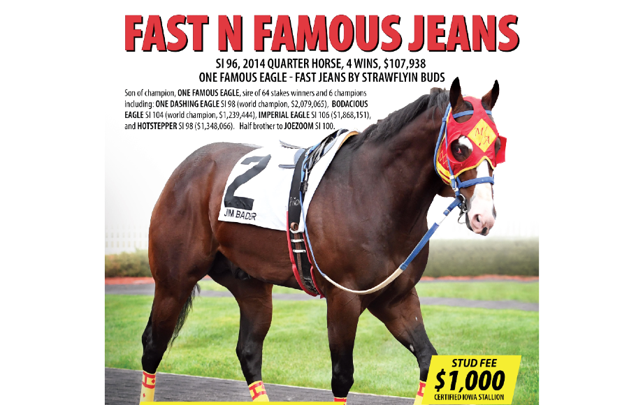 Advertisement of Fast N Famous Jeans with description and pricing