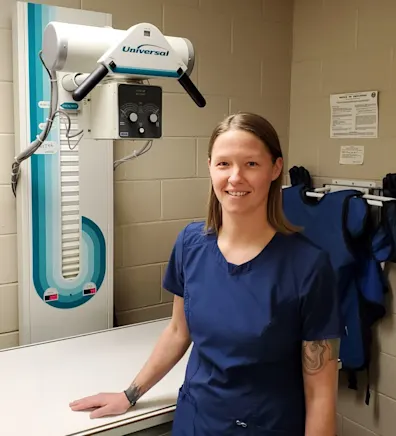 Ashley P., vet tech at May Veterinary Clinic, Northridge. Ashley P., vet tech at May Veterinary Clinic, Northridge.