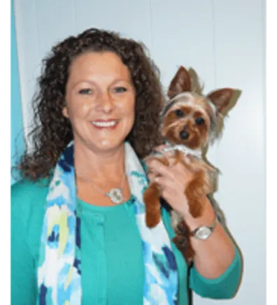 Tobi Burnett with dog Tobi Burnett with dog