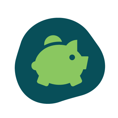 Icon of a piggy bank