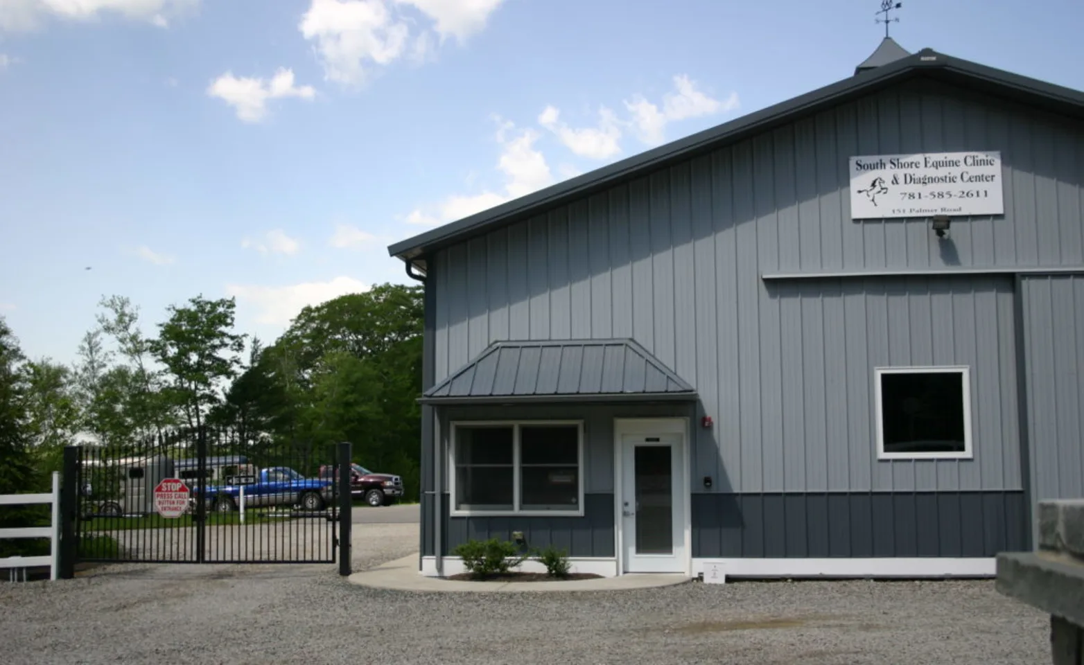 Exterior of South Shore Equine Clinic & Diagnostic Center Exterior of South Shore Equine Clinic & Diagnostic Center