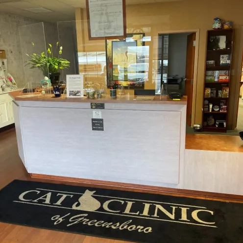 Reception Desk at Cat Clinic of Greensboro