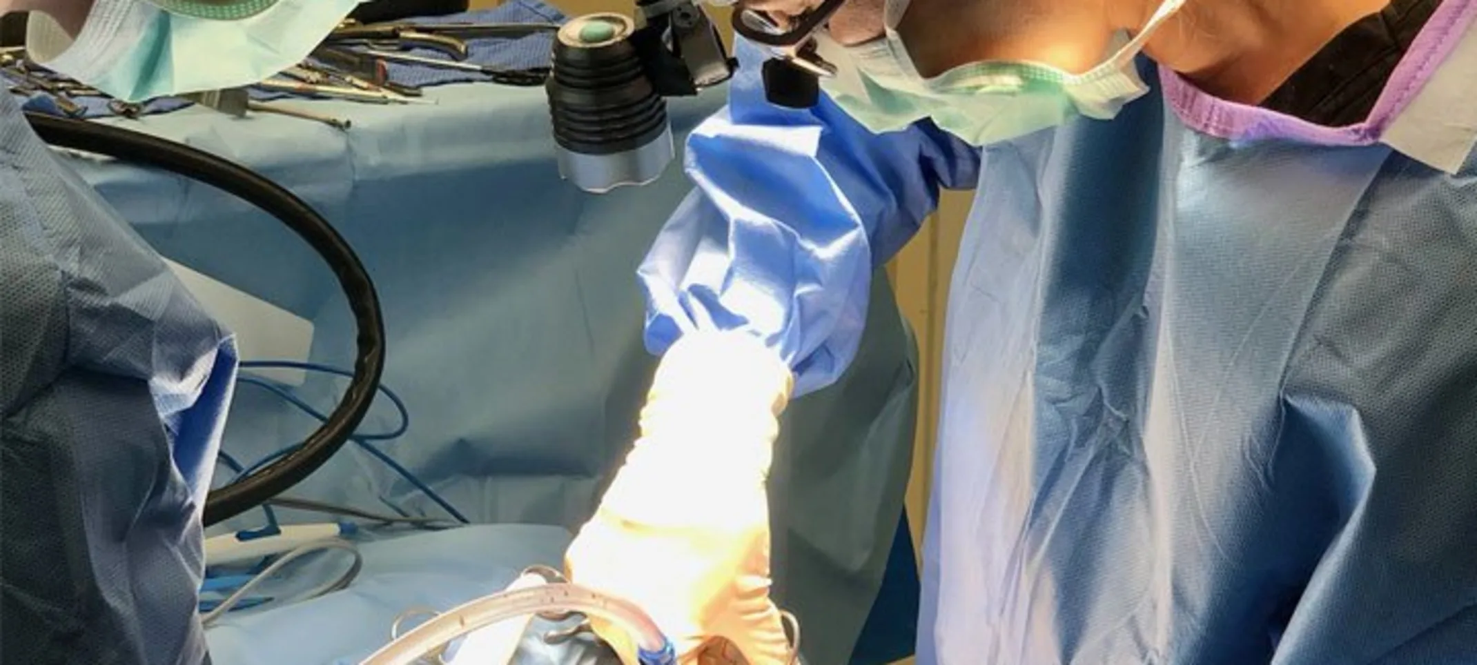 Two doctors examining a patient Two doctors examining a patient