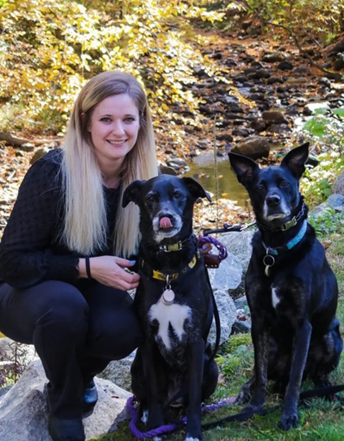 April VanMalden with two dogs April VanMalden with two dogs