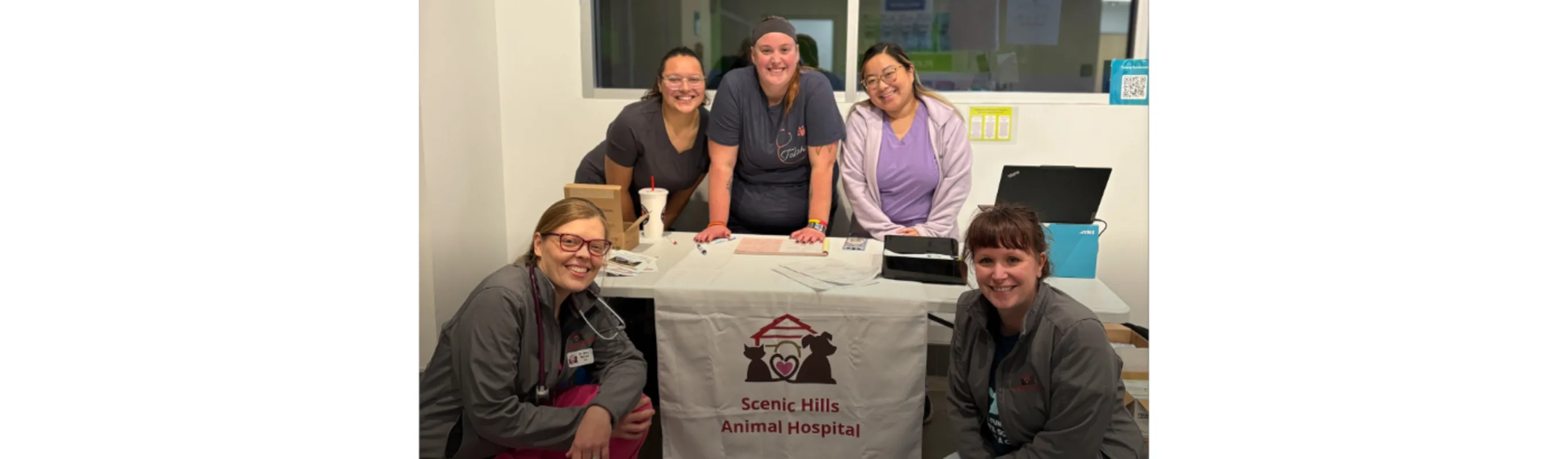 Staff Members at Hospital Table Staff Members at Hospital Table