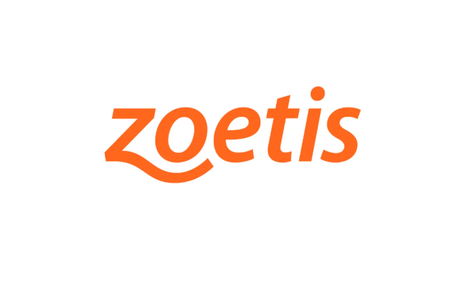 The logo for Zoetis in orange sans serif text The logo for Zoetis in orange sans serif text