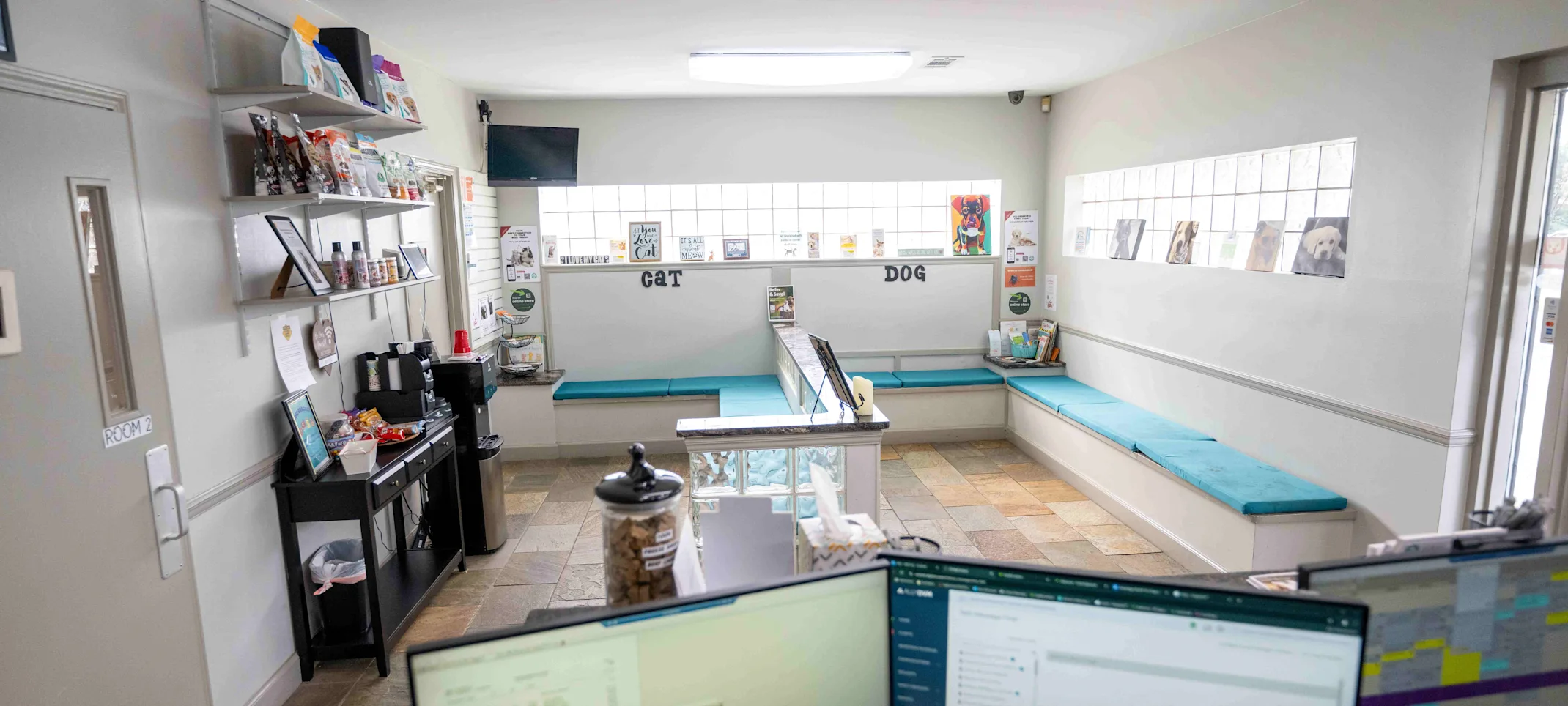 Lobby view from reception desk 2 Lobby view from reception desk 2