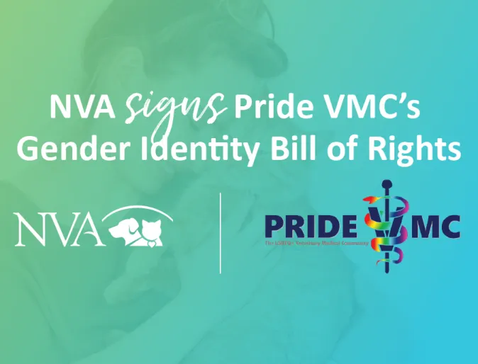 Text NVA Signs PrideVMC's Gender Identity Bill of Rights with NVA and PrideVMC logos