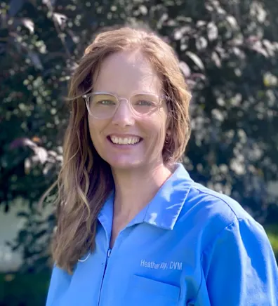 Heather Kay with brown dog Heather Kay with brown dog