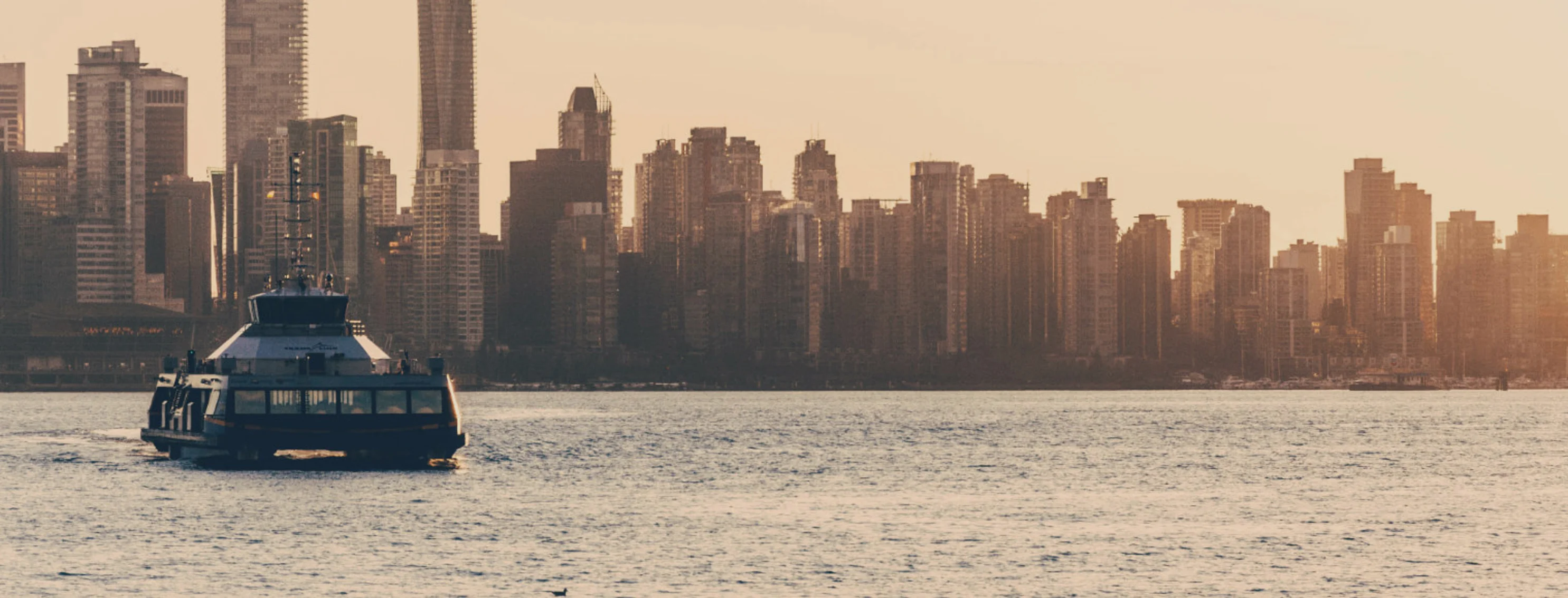 Seabus in front of the Vancouver Sunset Seabus in front of the Vancouver Sunset