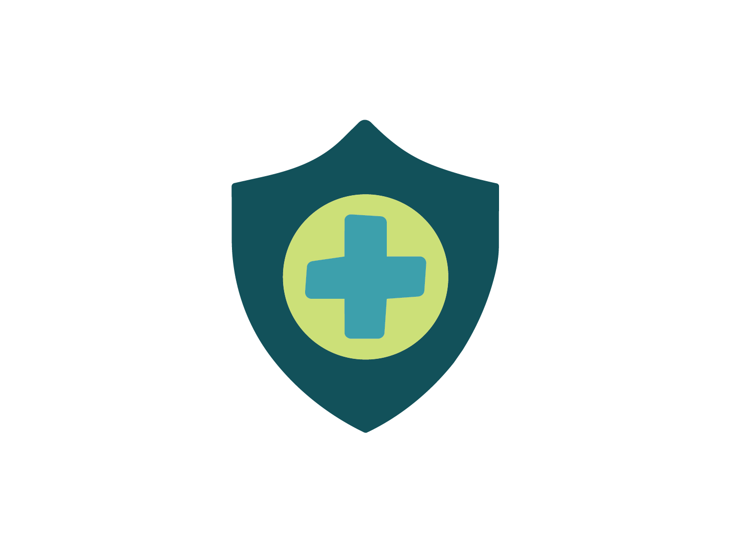 Shield with Plus Sign (Green+Teal)