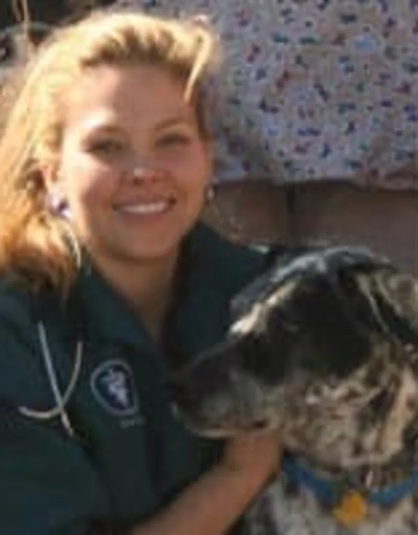 Dr. Janelle Morton with dog