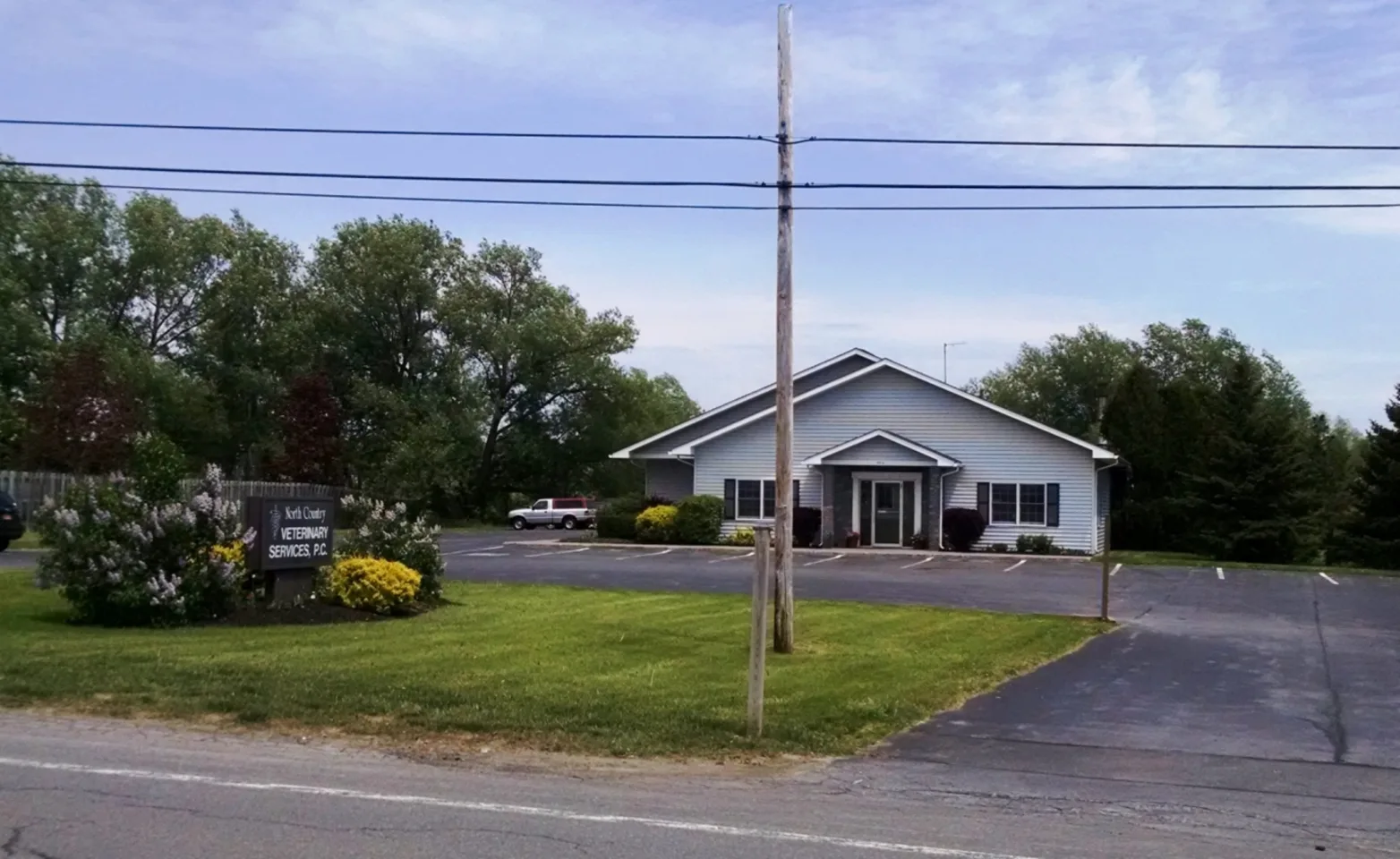Front of the Pulaski building of North Country Veterinary Services Front of the Pulaski building of North Country Veterinary Services