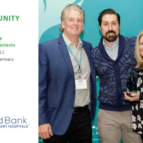 Award: COMMUNITY 2022 Recipients: Libby Landry, Dr. John Anastasio From: Red Bank Veterinary Hospitals in Tinton Falls, New Jersey