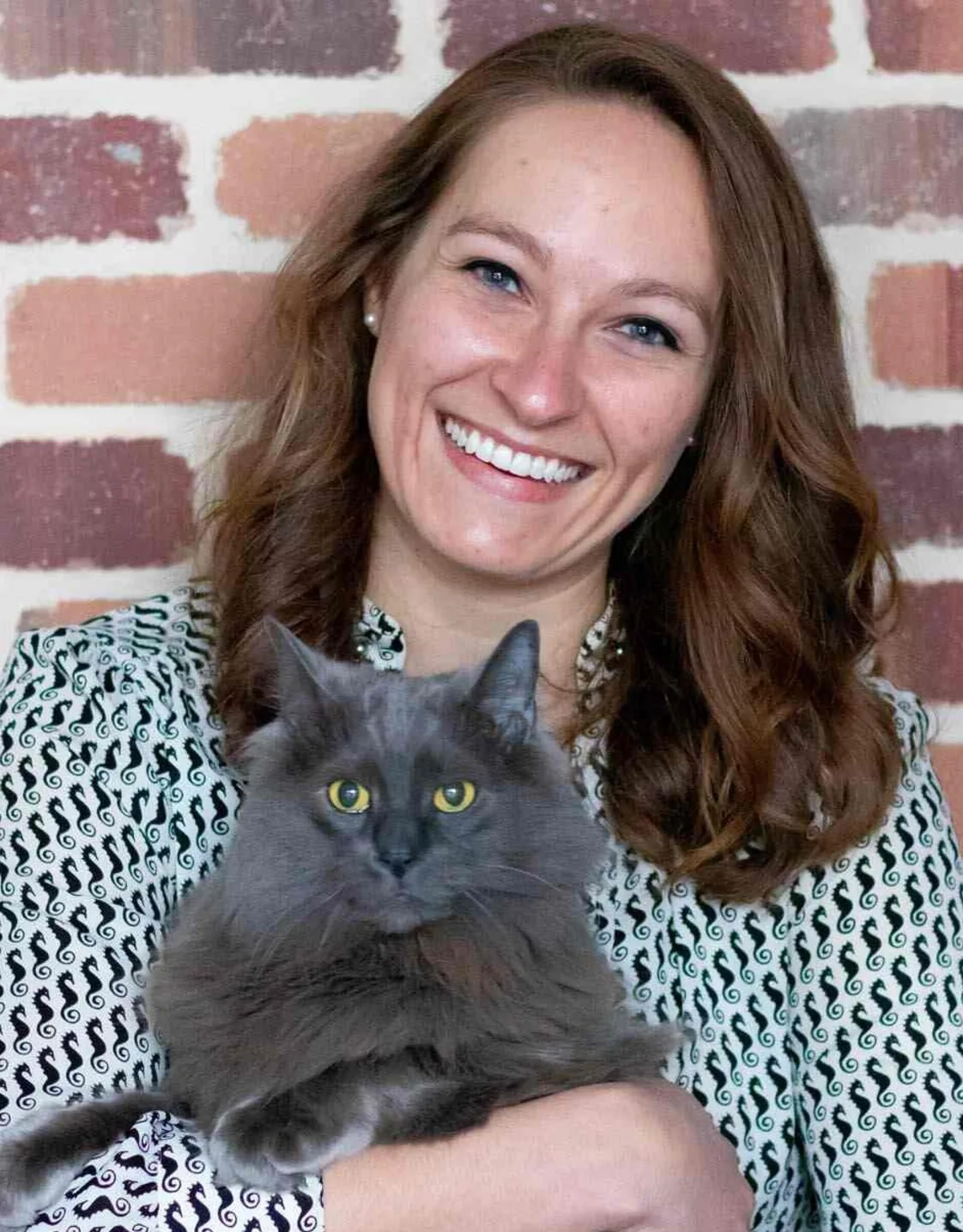 Dr. Mei, Vet at Rose Valley Veterinary Hospital, holding a grey cat Dr. Mei, Vet at Rose Valley Veterinary Hospital, holding a grey cat