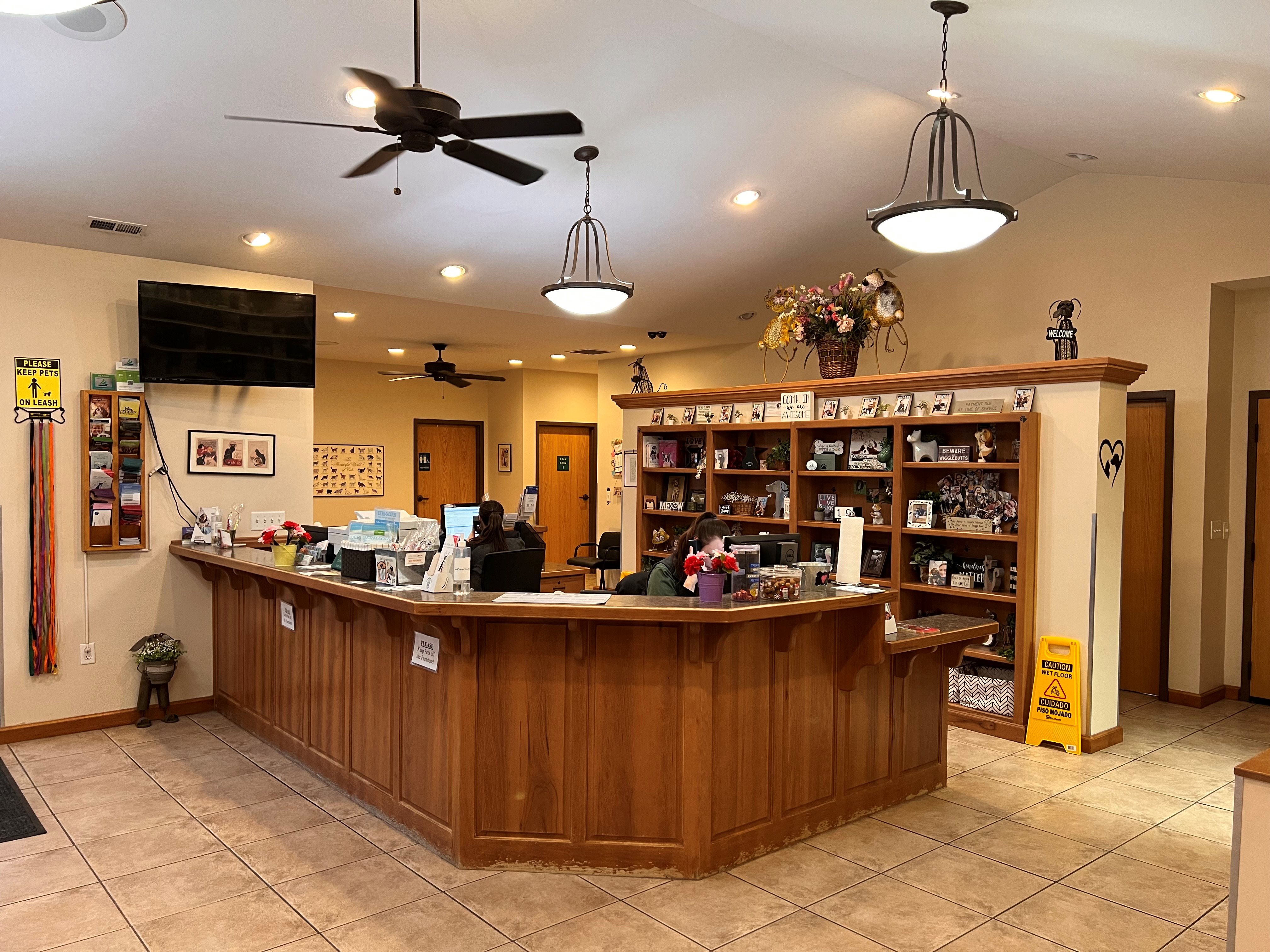 Reception area at Hunter Animal Hospital
