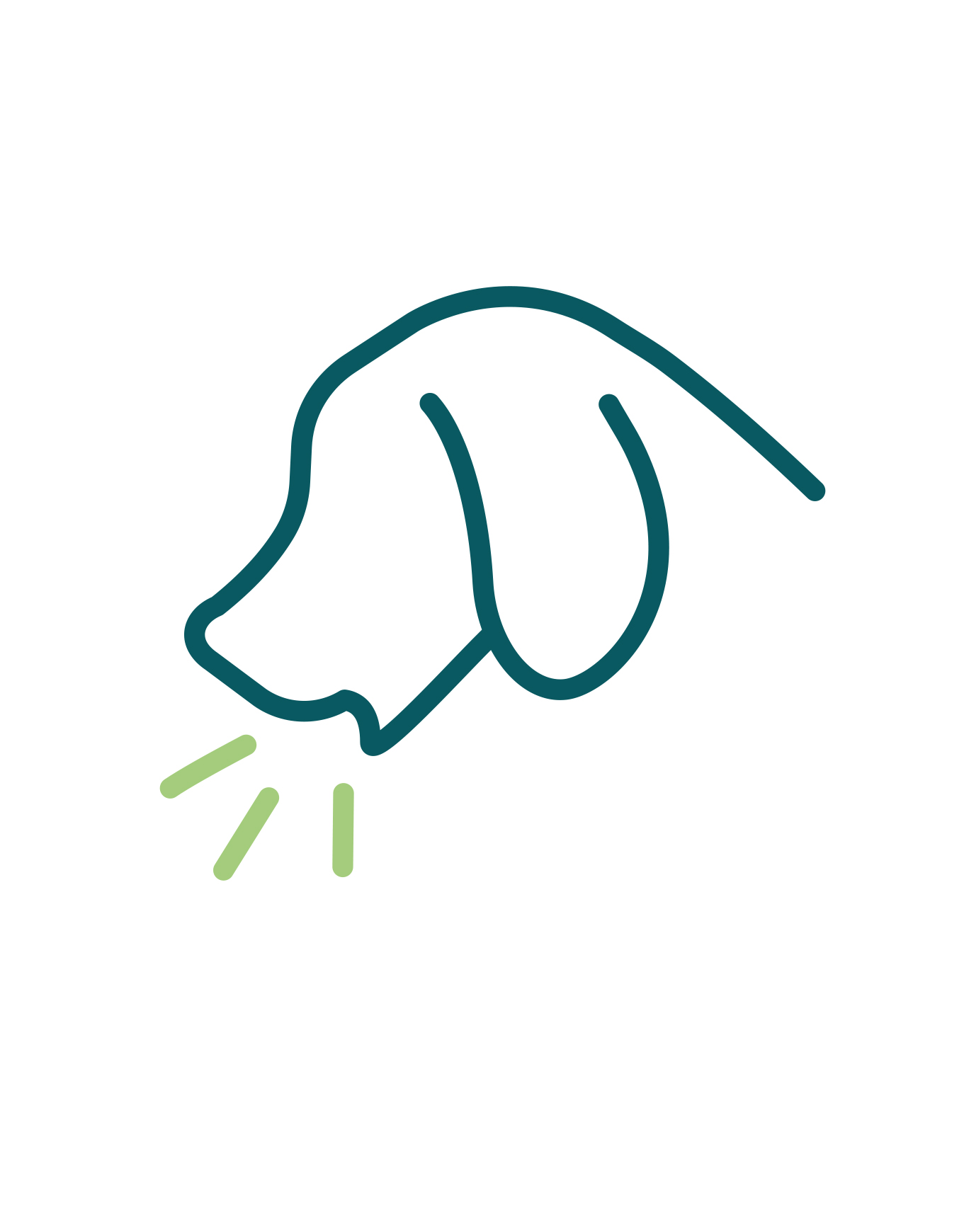 dog coughing icon
