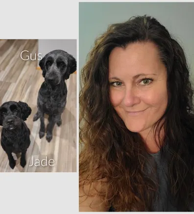 Raeome of Value Vet, with her husband and dog Raeome of Value Vet, with her husband and dog