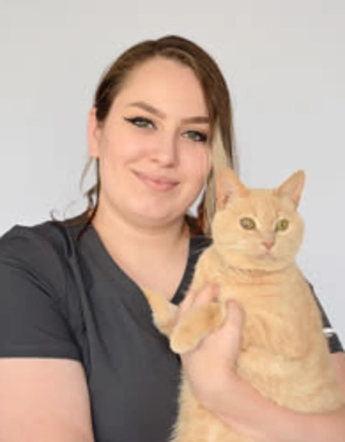 Mina with a cat Mina with a cat