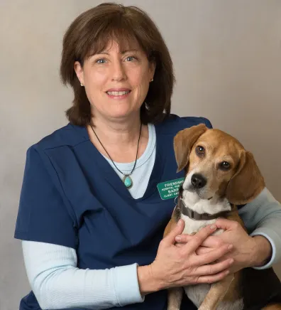 Barbara with beagle