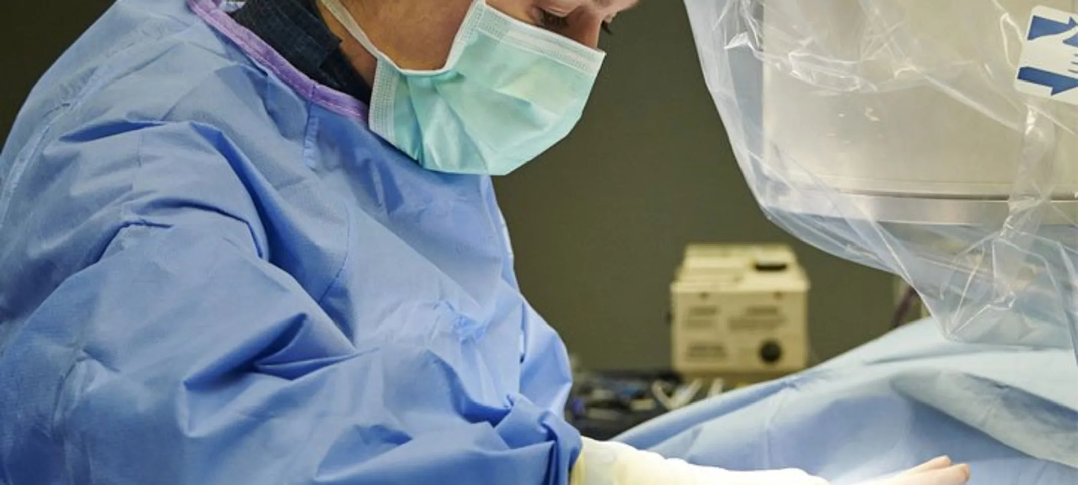 Staff member performing an operation Staff member performing an operation